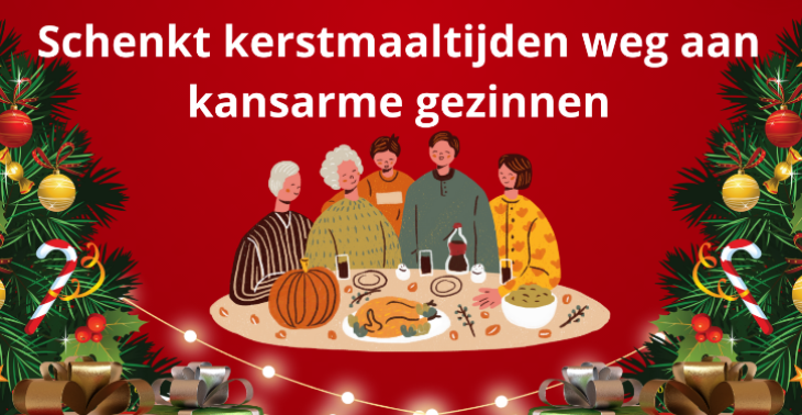 schenkt gratis kerstmaaltijden weg aan kansarme gezinnen