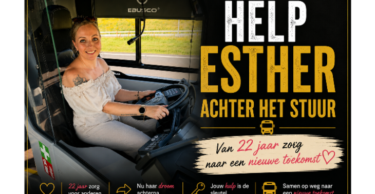 Help Esther van de zorg naar de bestuurdersstoel ❤️